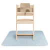 Picture of mushie Baby Splat Mat 42.5x42.5 Inch (Blue Check) | Water Resistant for Under High Chair and Infant Play