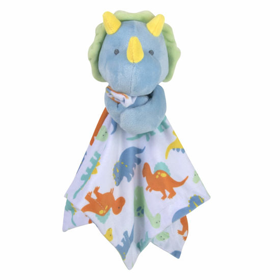 Picture of Minky Animal Snuggler Lovey Blanket for Kids, Babies, Boys, Girls, Gender Neutral Security Blanket with Stuffed Animal