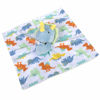 Picture of Minky Animal Snuggler Lovey Blanket for Kids, Babies, Boys, Girls, Gender Neutral Security Blanket with Stuffed Animal