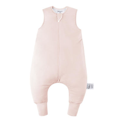 Picture of BubblePanda Rayon Made from Bamboo Toddler Sleep Sack with Feet 1.0 Tog Ultra Soft Toddler Sleeping Sack 3t-4t Sleep Bag Walker Quilted Wearable Blanket with Legs 2-Way Zipper Lightweight Extra Long