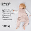 Picture of BubblePanda Rayon Made from Bamboo Toddler Sleep Sack with Feet 1.0 Tog Ultra Soft Toddler Sleeping Sack 3t-4t Sleep Bag Walker Quilted Wearable Blanket with Legs 2-Way Zipper Lightweight Extra Long