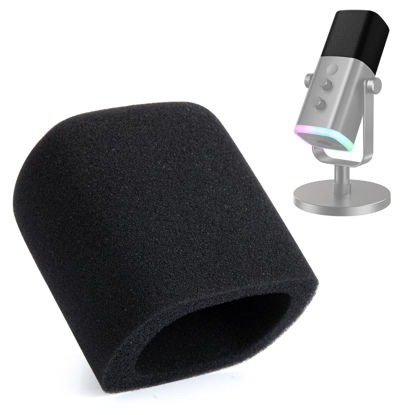 Picture of YOUSHARES Foam Microphone Windscreen Compatible with Fifine AM8 USB Microphone for Recording, Podcasting, Wind Cover Mic Pop Filter