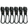 Picture of 6 Pcs Baby Stroller Hooks for Hanging | Multipurpose Stroller Straps with Durable and Stylish Stroller Clips for Diaper Bags | The Perfect Mummy Hook for Stroller, Walker and Shopping (Black)