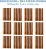 Picture of CKAuto 60pcs 4" Brown Tire Repair Strings, Automotive Tool Tire Repair Plugs for Tubeless Off-Road Tires Car, Bike, ATV, UTV, Wheelbarrow, Mower