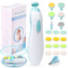 Picture of Baby Nail Trimmer Electric Nail File Baby Nail Clippers, 20 in 1 Safe Nail Filer Grinder Kit for Newborn Infant Toddler Kids or Adults Toes Fingernails Care Trim Polish, Led Light and Grinding Heads