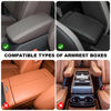 Picture of frani Car Center Console Cover,Leather Car Armrest Cover with 2 Storage Bags,Universal Car Arm Rest Cover,Car Interior Accessories Protector for Most Vehicle Blue