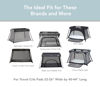 Picture of 100% Organic Cotton Fitted Travel Crib/Playard Sheets for Guava Lotus, BabyBjorn, Dream on Me, Baby Joy and Other 24" x 42" Pads. Safety Strap Holes in Each Corner. 2 Pk (Space and Night Sky)