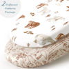 Picture of Stretch Ultra Soft Fitted Bassinet Sheet Set 2 Pack, Universal Fit for Bassinets Baby Cradle Moses Basket Oval Rectangle Mattress Safe and Snug, Stylish Bassinet Sheets of Sunny Bear Print