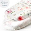 Picture of Stretch Ultra Soft Fitted Bassinet Sheet Set 2 Pack, Universal Fit for Bassinets Baby Cradle Moses Basket Oval Rectangle Mattress Safe and Snug, Beautiful Flowers and Insects Pattern for Baby Girls