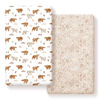 Picture of Stretchy Ultra Soft Jersey Knit Fitted Crib Sheets Set 2 Pack，Universal Fit All Standard Crib Mattress Pads Safe and Snug, Crib Fitted Sheet for Boys and Girls, Cute Animals Print