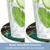 Picture of Nipichsha Car Coasters for Cup Holders, 2 Pack Absorbent Ceramic Car Cup Holder Coaster for Drinks, Cute Car Assecories for Women Men, Universal Size 2.56" with Finger Notch & Cork Base, Green Marble