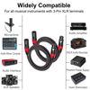 Picture of MIKIZ 6ft XLR Cables Braided 2 Pack Red Color Coded Premium Anti-tangling XLR Patch Cables Short for Microphone DJ