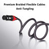 Picture of MIKIZ 6ft XLR Cables Braided 2 Pack Red Color Coded Premium Anti-tangling XLR Patch Cables Short for Microphone DJ