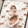 Picture of Stretchy Ultra Soft Jersey Knit Pack n Play Sheets Set 2 Pack, Portable/Mini Crib Sheets for Boys and Girls, Universal Fit for Pack N Plays Safe and Snug, Stylish Playard Sheets of Cute Animals Print