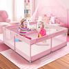 Picture of XVISHX Baby Playpen 50 x 50 Inch Play Pen Playards, Playpen for Babies and Toddlers, Baby Playard for Indoor & Outdoor Active Center Game Fence, with Skin-Friendly Fabric and Soft Breathable Mesh Pink