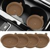 Picture of ME.FAN Car Coasters [4 Pack] Silicone Car Cup Coasters/Cup Mats - Universal Non-Slip Recessed Car Interior Accessories - Car Cup Holder Insert Coasters Coffee