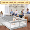 Picture of XVISHX Baby Playpen 42 x 42 Inch Play Pen Playards, Playpen for Babies and Toddlers, Baby Playard for Indoor & Outdoor Active Center Game Fence, with Skin-Friendly Fabric and Soft Breathable Mesh Grey