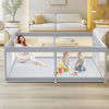 Picture of XVISHX Baby Playpen, 79 x 79 Inch Play Pen, Playpen for Babies and Toddlers, Baby Playard for Indoor & Outdoor Active Center Game Fence, with Skin-Friendly Fabric and Soft Breathable Mesh Grey