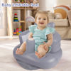 Picture of Inflatable Baby Chair, AirSwim Baby Inflatable Seat for Babies 3 Months and Up Summer Inflatable Baby Seat for Sitting Up, Blow Up Baby Floor Seat with Built in Air Pump, Grey