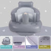 Picture of Inflatable Baby Chair, AirSwim Baby Inflatable Seat for Babies 3 Months and Up Summer Inflatable Baby Seat for Sitting Up, Blow Up Baby Floor Seat with Built in Air Pump, Grey