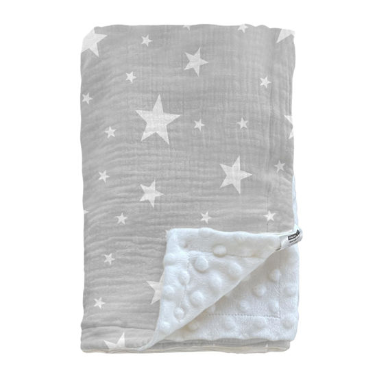 Picture of Soarwg Kids Baby Blanket Unisex Newborn, Super Soft Nursery Minky Blankets with Muslin Cotton for Boys Girls, Toddler Baby Nursery Bed Blanket Shower Gifts, 30 x 40 Inch