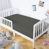 Picture of NTBAY 100% Brushed Microfiber Fitted Crib Sheet, Super Soft and Cozy 28x52 Crib Sheet for Standard Crib and Toddler Mattresses, Boys, Girls, Unisex, Dark Grey, 28x52 Inches