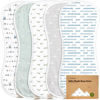 Picture of 5-Pack Muslin Burp Cloths for Baby Boys and Girls - Super Absorbent Baby Burp Cloth, Viscose Derived from Bamboo Cotton Baby Washcloths, Burp Rags, Large Neutral Burp Clothes for Newborn (Vessels)
