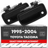 Picture of TRUBUILT1 AUTOMOTIVE Exterior Front Driver & Passenger Door Handle Replacement Set - Compatible with 1995-2004 Toyota Tacoma - Textured Black with Keyhole - OEM 69220-35020, 69210-35020