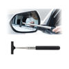 Picture of Car Rearview Mirror Wiper, Retractable Auto Glass Squeegee, Water Cleaner with Telescopic Long Rod, Portable Cleaning Tool for All Vehicles, Universal Automotive Accessories (Black)