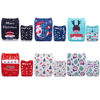 Picture of ALVABABY Christmas Cloth Diapers 6 Pack with 12 Inserts One Size Adjustable Washable Reusable for Baby Girls and Boys 6QM03