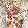 Picture of YanJie Halloween Hair Bows Baby Girls Headbands Pumpkin Accessories Black Ghost Printed Baby Bows Newborn Bows Nylon Hair Bows Toddler Headband