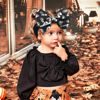 Picture of YanJie Halloween Hair Bows Baby Girls Headbands Pumpkin Accessories Black Ghost Printed Baby Bows Newborn Bows Nylon Hair Bows Toddler Headband