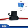 Picture of 10 Pack 14 AWG Inline Fuse Holder - 12V-DC ATC/ATO 14 Gauge Fuse Holder for 15A Blade Fuse