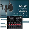Picture of SKTEET Podcast Equipment Bundle, with BM800 Podcast Microphone and V8 Sound Card, Voice Changer - Audio Interface -Perfect for Recording, Singing, Streaming and Gaming (V8-Black)