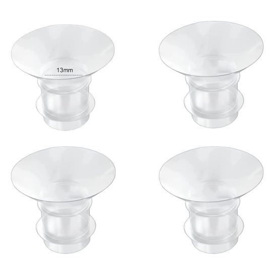 Picture of Flange Inserts 13mm for Medela,Spectra 24mm Shields/Flanges,Compatible with Momcozy S12 Pro/S9 Pro/S9/S12 Wearable Breast Pump,Reduce 24mm Nipple Tunnel Down to 13mm,4PCS
