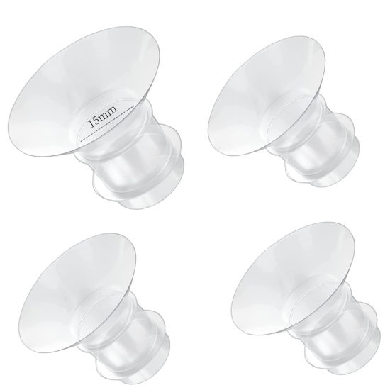 Picture of Flange Inserts 15mm for Medela,Spectra 24mm Shields/Flanges,Compatible with Momcozy S12 Pro/S9 Pro/S9/S12 Wearable Breast Pump,Reduce 24mm Nipple Tunnel Down to 15mm,4PCS