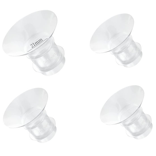 Picture of Flange Inserts 21mm for Medela,Spectra 24mm Shields/Flanges,Compatible with Momcozy S12 Pro/S9 Pro/S9/S12 Wearable Breast Pump,Reduce 24mm Nipple Tunnel Down to 21mm,4PCS