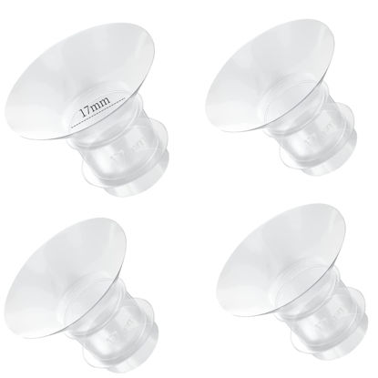 Picture of Flange Inserts 17mm for Medela,Spectra 24mm Shields/Flanges,Compatible with Momcozy S12 Pro/S9 Pro/S9/S12 Wearable Breast Pump,Reduce 24mm Nipple Tunnel Down to 17mm,4PCS