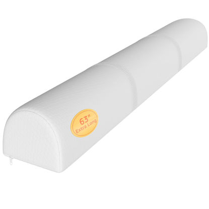 Picture of YENING 63" Extra Long Bed Bumpers for Toddlers Baby Foam Bed Guard Rail for Kids Bed Toddler Bed Bumper for Twin Full Queen King Size Bed, 1-Pack