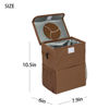 Picture of AOKJOY Car Garbage can with lid Leak Proof Vehicle Trash Can 3 Storage Pockets Hanging Waterproof car Trash Bag for SUV Brown