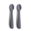 Picture of mushie Silicone Baby Feeding Spoons | 2 Pack (Tradewinds)
