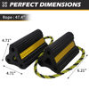 Picture of Wheel Chocks [2pair/4pack with Rope] for RV Trailer Camper Truck Car Aircraft, Versatile Heavy Duty Rubber Chocks Block Stopper for Tire with Reflective Strips, Utility Trailer Camper RV Accessories