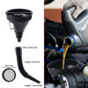 Picture of XhjzgcTech 10 Pcs Automotive Funnels Set, Plastic Long Neck Oil Funnels, Snap Funnel,Flexible Right Angle Funnels，Wide Mouth Fuel Funnels,Plastic Funnel for Filling coolant/Gasoline/Water/Engine Oil