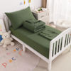 Picture of NTBAY Toddler Bedding Set - 4 Piece Soft and Breathable Crib Bedding Set for Boys and Girls, Includes Quilted Comforter, Fitted Sheet, Flat Top Sheet and Envelope Pillowcase, Olive Green