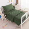 Picture of NTBAY Toddler Bedding Set - 4 Piece Soft and Breathable Crib Bedding Set for Boys and Girls, Includes Quilted Comforter, Fitted Sheet, Flat Top Sheet and Envelope Pillowcase, Olive Green