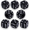 Picture of MEAJOO 8PCS Aluminum Dice Tire Valve Stem Caps, Universal Aluminium Alloy Dustproof Tire Valve Stem Covers for Cars, SUV, Trucks, Bikes, Motorcycles, Bicycles(Black)