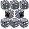 Picture of MEAJOO 8PCS Aluminum Dice Tire Valve Stem Caps, Universal Aluminium Alloy Dustproof Tire Valve Stem Covers for Cars, SUV, Trucks, Bikes, Motorcycles, Bicycles(Gray)