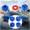 Picture of MEAJOO 4PCS Dice Style Tire Valve Stem Caps, with O Rubber Ring, Universal Aluminium Alloy Dustproof Tire Valve Stem Covers for Cars, SUV, Trucks, Bikes, Motorcycles, Bicycles(Blue)
