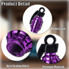 Picture of MEAJOO 6PCS Tire Valve Stem Caps, Stainless Steel Tire Valve Caps Wheel Valve Caps for Cars, Trucks, SUV, Motorcycles, Bikes and Bicycles (Purple)