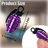 Picture of MEAJOO 6PCS Tire Valve Stem Caps, Stainless Steel Tire Valve Caps Wheel Valve Caps for Cars, Trucks, SUV, Motorcycles, Bikes and Bicycles (Purple)